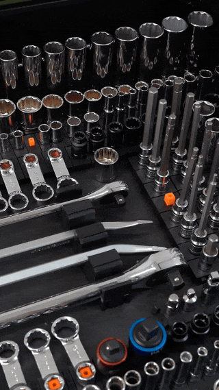 1/2" Socket Organizers - Toolbox Widget USA Socket Organizer, Socket Organization, Toolbox Widget, Tool Box Widget, Tool Organization, Socket Holder, Socket Tray